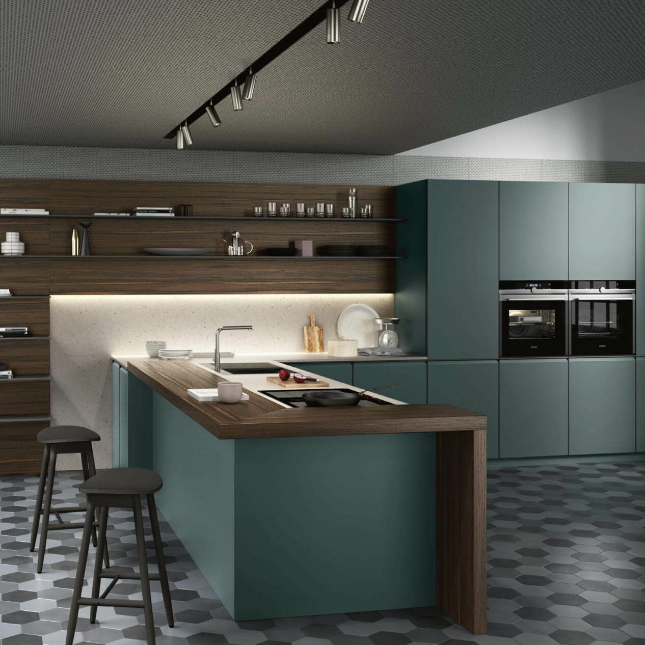 Cuisine avec ilot central sur mesure | BeHome Interiors