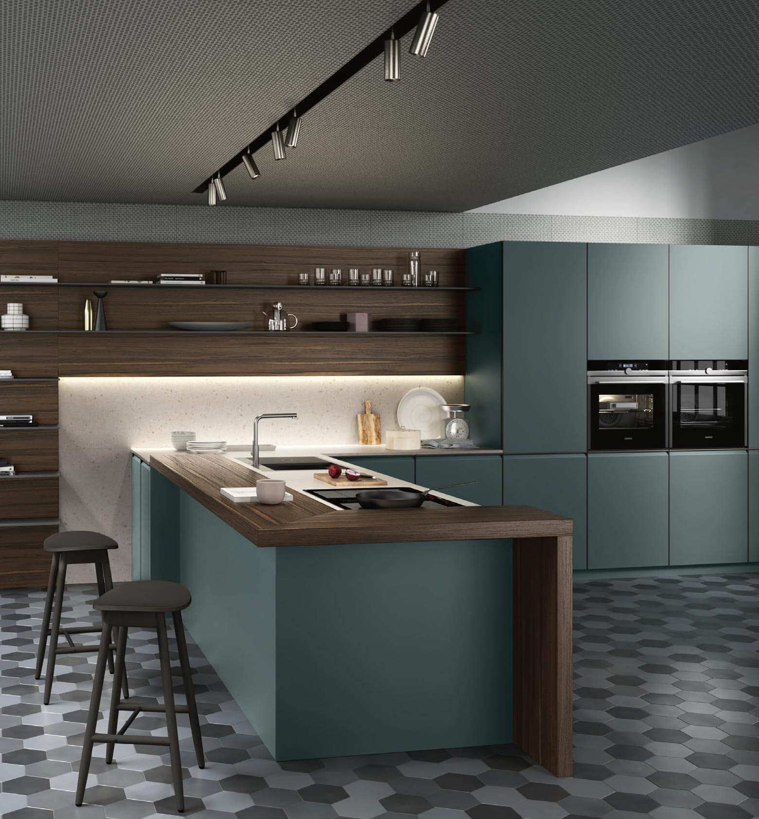 Cuisine avec ilot central sur mesure | BeHome Interiors