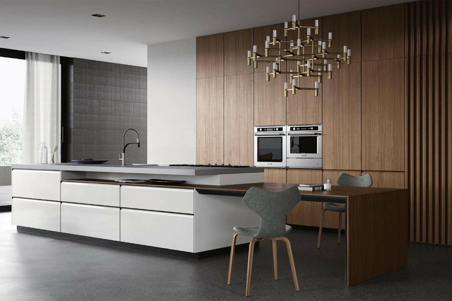 Cuisine avec ilot central sur mesure | BeHome Interiors