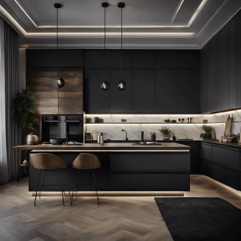 Rénovation d'une cuisine ultra design dans un appartement haussmannien à Paris
