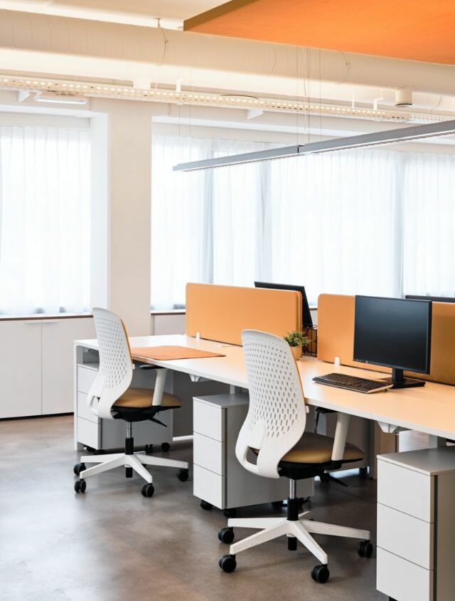Bureaux individuelles dans un open space au Luxembourg
