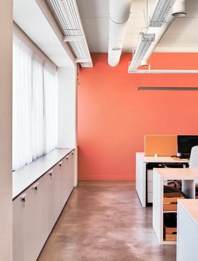 Meuble de rangement dans un open space