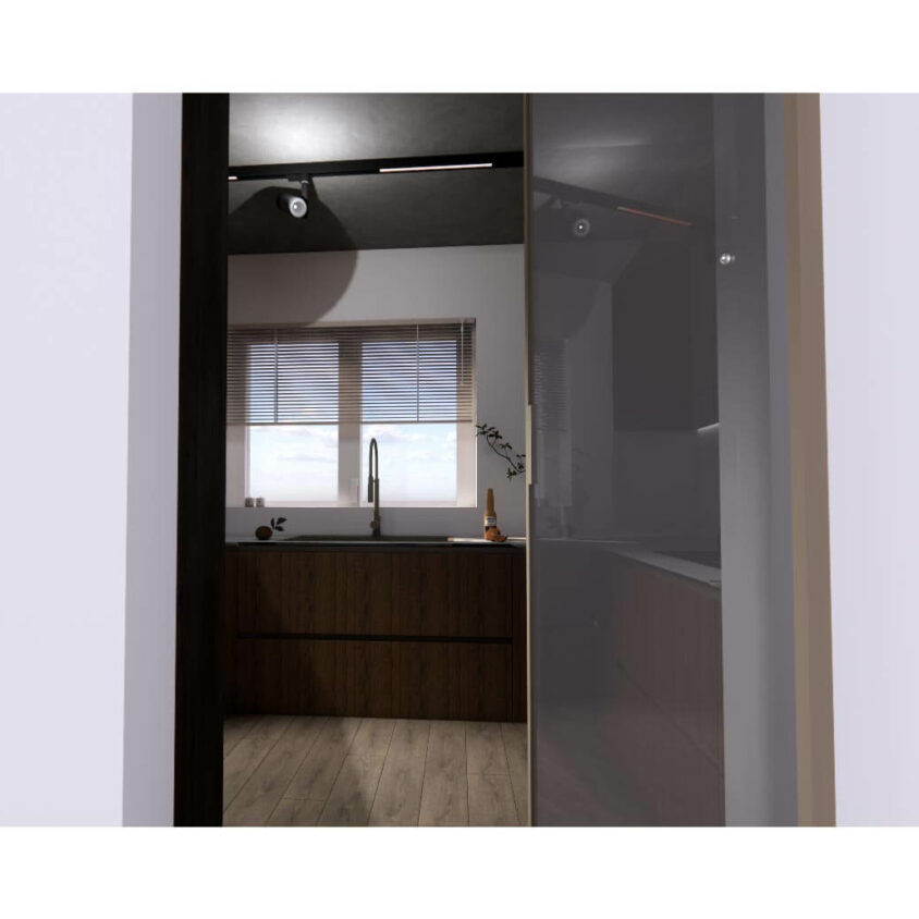 Rénovation de cuisine à Les Cullayes près de Lausanne, vue 3D projet