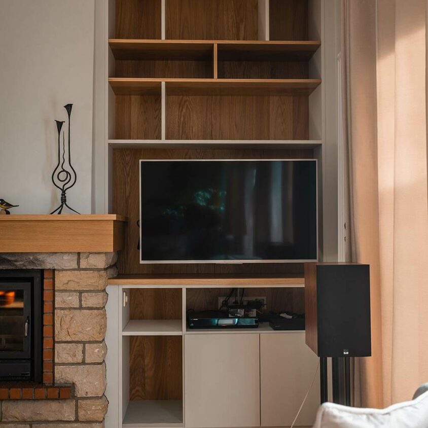 Rénovation d'un salon avec cheminée à Luxembourg