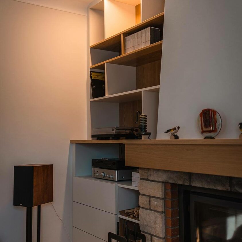 Rénovation d'un salon avec cheminée à Luxembourg