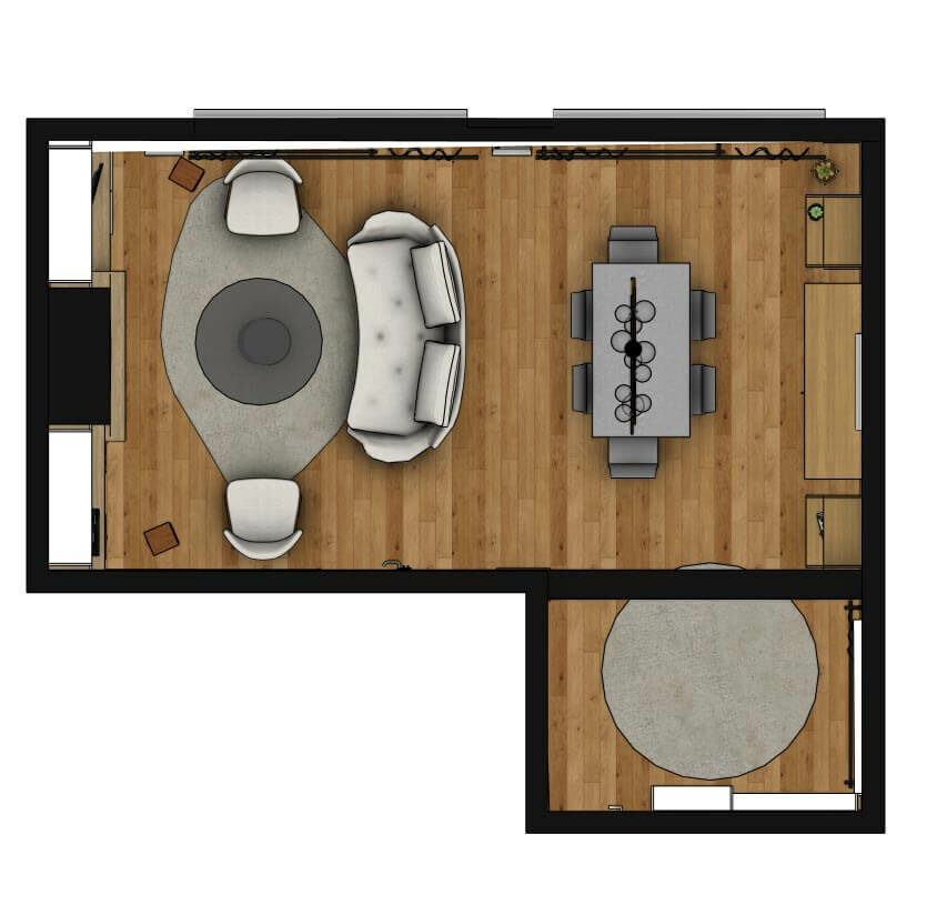 Implantation d'un projet de rénovation intérieure de salon au Luxembourg