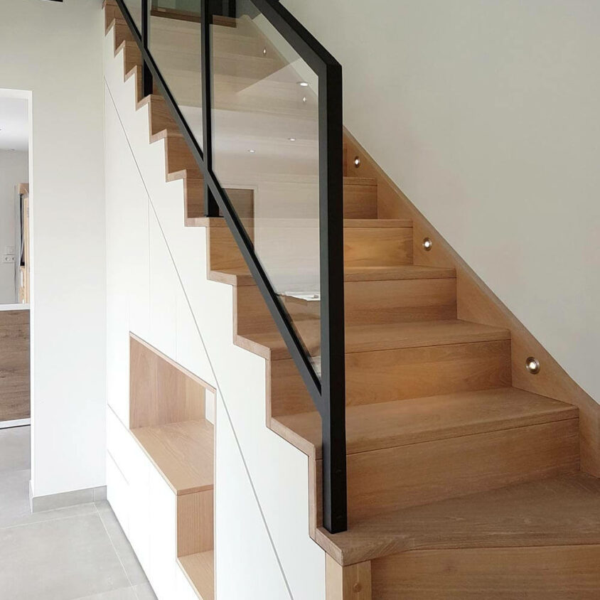 Meuble sous escalier sur mesure à Luxembourg Belair