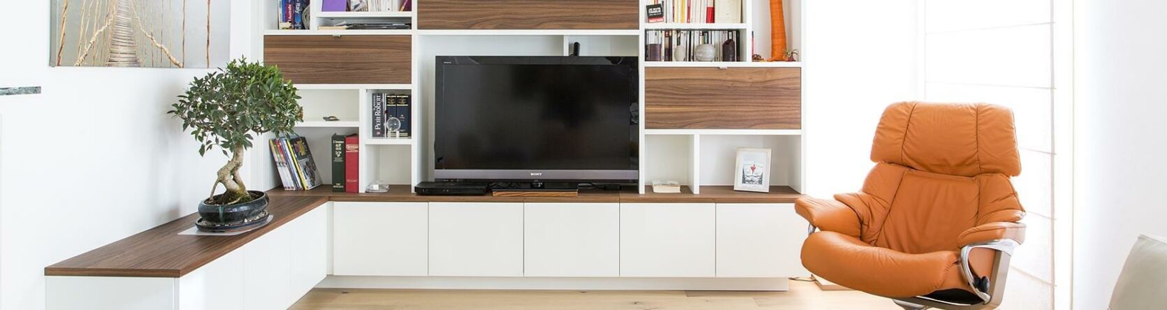 meuble tv sur mesure belmont sur lausanne bois noyer melamine blanc - meubles sur mesure