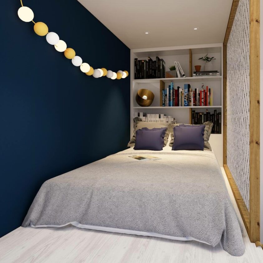 Mezzanine sur mesure avec dressing dans chambre ado à Tolochenaz près Lausanne