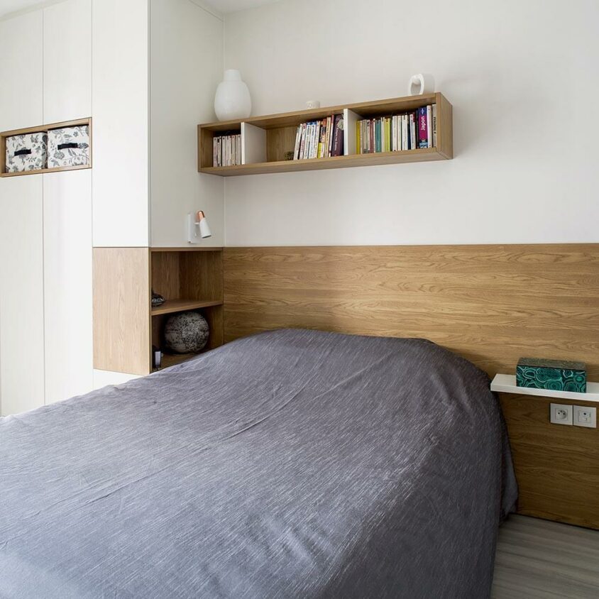 Aménagement de chambre sur mesure avec tête de lit à Nyon