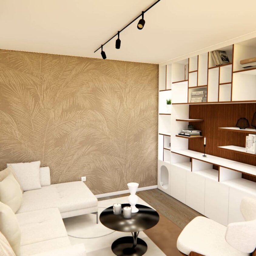 Rendu 3D pour projet d'aménagement intérieur d'un appartement neuf à Hesperange