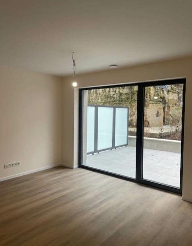 Photo avant aménagement intérieur d'un appartement neuf à Hesperange