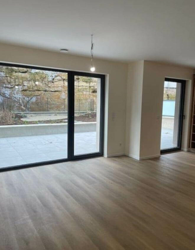 Photo avant aménagement intérieur d'un appartement neuf à Hesperange