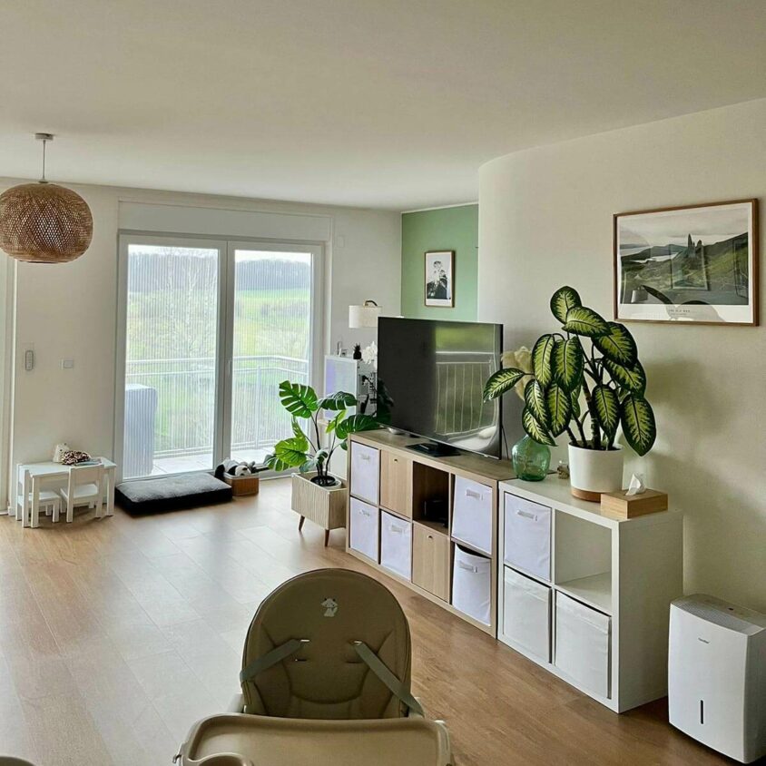 Photo avant projet de Bureau sur mesure arrondi dans un appartement à Peppange au Luxembourg