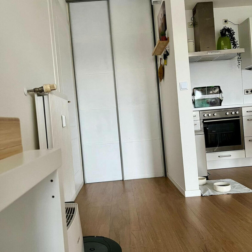 Photo avant projet de Bureau sur mesure arrondi dans un appartement à Peppange au Luxembourg