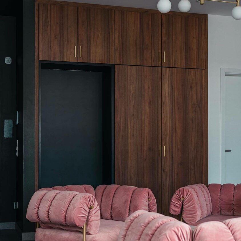 Aménagement intérieur de salon à Hespérange au Luxembourg - Armoire sur mesure