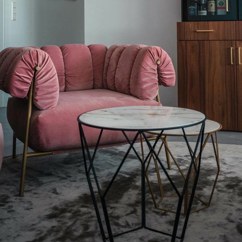 Aménagement intérieur de salon à Hespérange au Luxembourg - Fauteuil Bonaldo