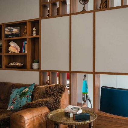 Aménagement d'intérieur d'un salon et d'une chambre à Beggen au Luxembourg