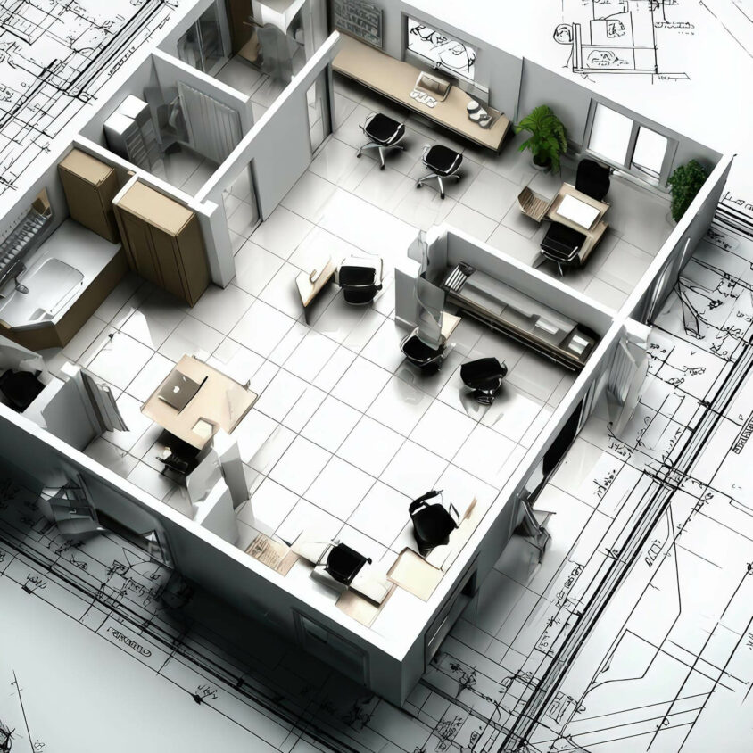 Projet d'architecture d'intérieur en 10 étapes avec réalisation de plans 3D par BeHome Interiors
