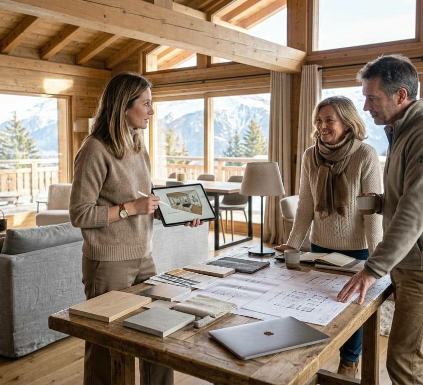 Architecte d'intérieur pour chalet en Suisse