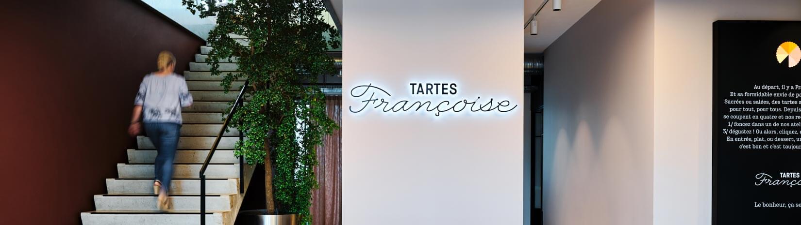 Aménagement des bureaux Tartes Françoise à Nivelles en Belgique par BeHome Interiors Bruxelles