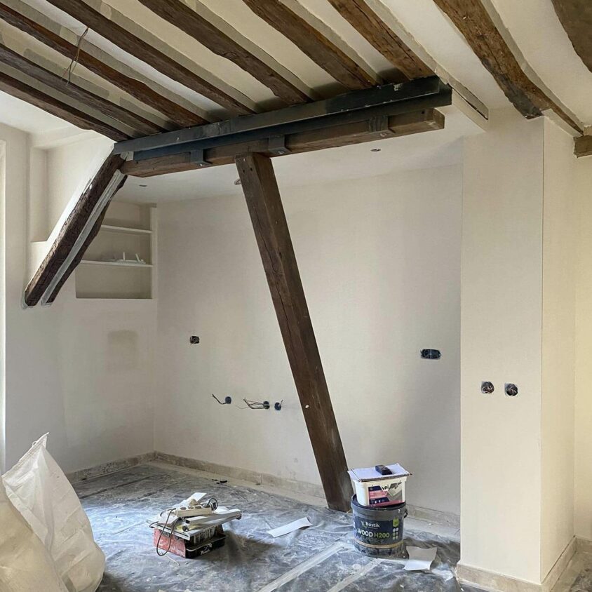 Photo avant Rénovation d'un appartement ancien à Bruxelles avec cuisine sur mesure