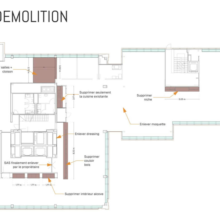 Plan d'aménagement de bureaux d'entreprise à Lausanne