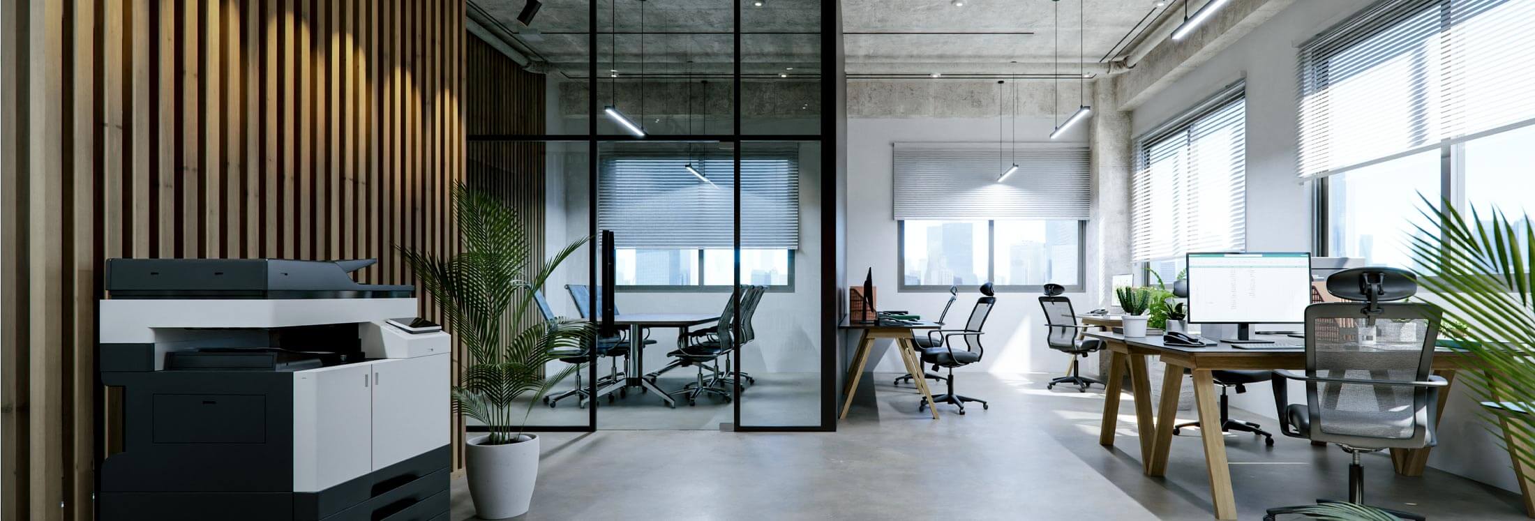 Agencement de bureaux au Luxembourg avec cloisons vitrées