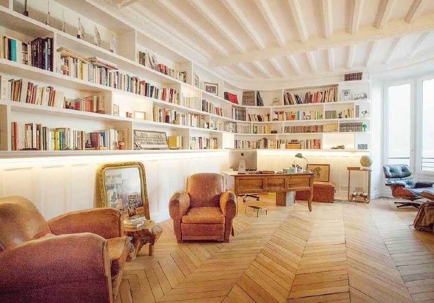 Moodboard Proposition style Bibliothèque sur mesure et meuble TV à Luxembourg Merl
